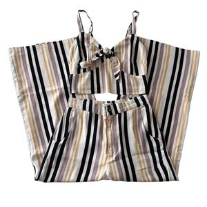Hollister Striped tank & pant set, Top size s, pant size M, NWT